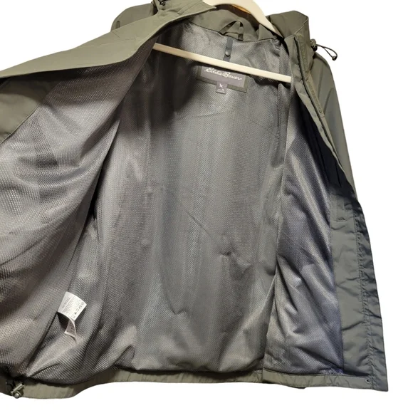 EUC | Eddie Bauer | Mesh Lined Rain Jacket | Olive Green | Size XL - Picture 4 of 13